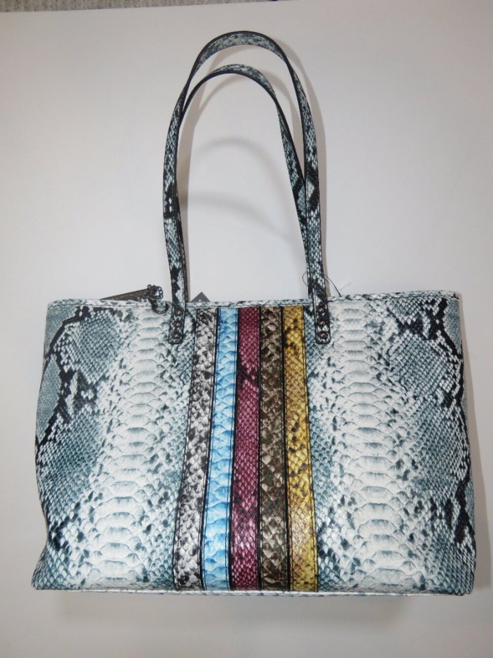 Badgley Mischka snakeskin-print tote